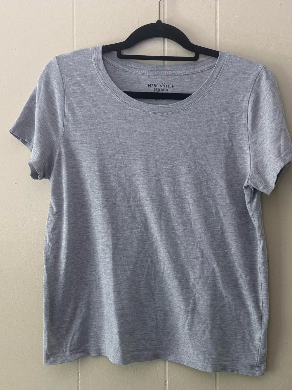 J.Crew Mercantile Broken-In Everyday Crewneck Tee Light Gray Medium Soft